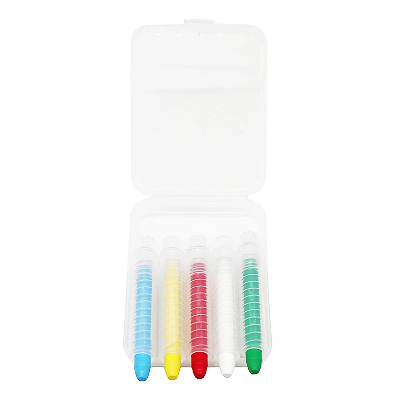 5pcs Transparent Non-toxic Chalk Holder Clip Chalk Covers For Teachers Writing Children Drawing Board Accessories Chalk Pens