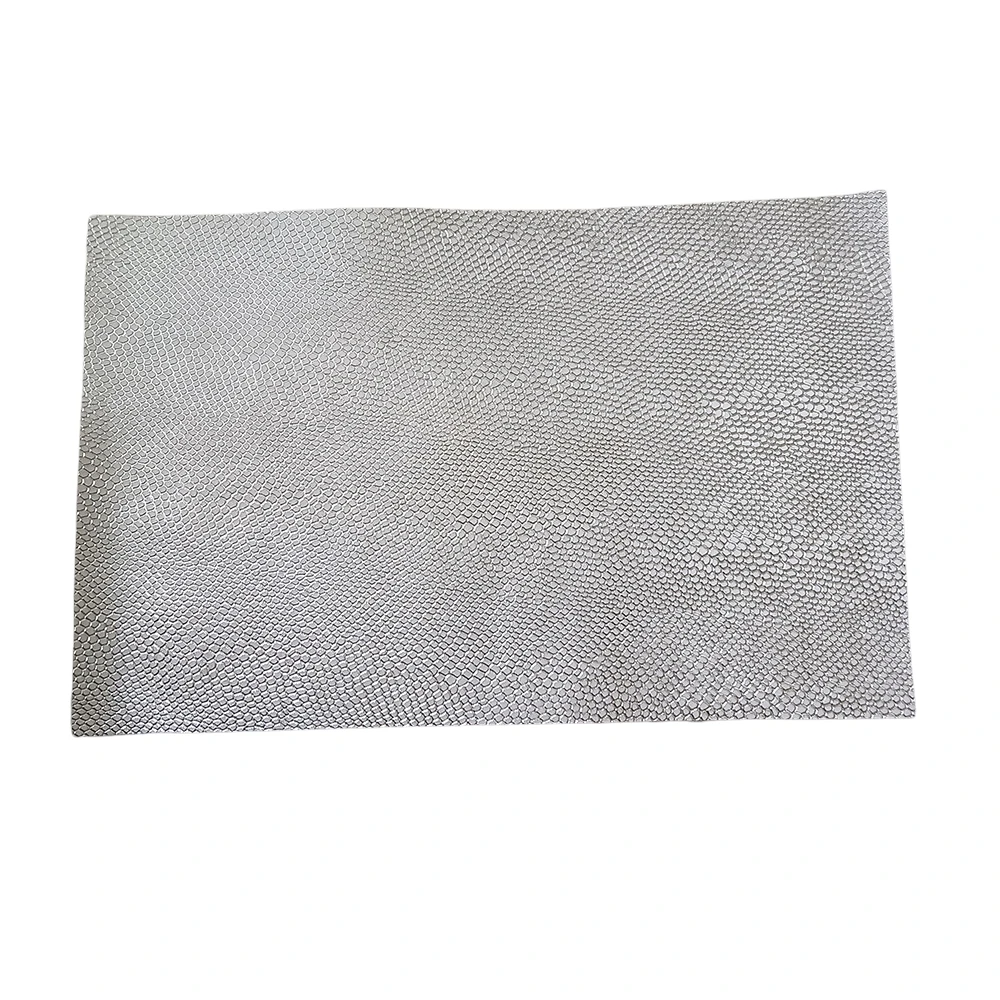 Silver Fish Scale Pattern Cowhide Leather, Can Be Used for Making Leather Bags,Hanging Decorations, Wallet Materials, DIY, 1.4mm