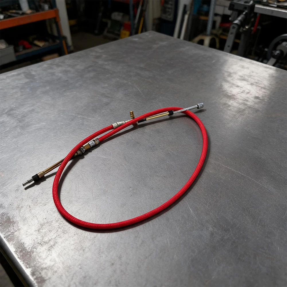 5FT Transmission Shift Cable AF72-1002 for B&M Aftermarket For Shifter Assemblies Direct Replacement Rubber Red