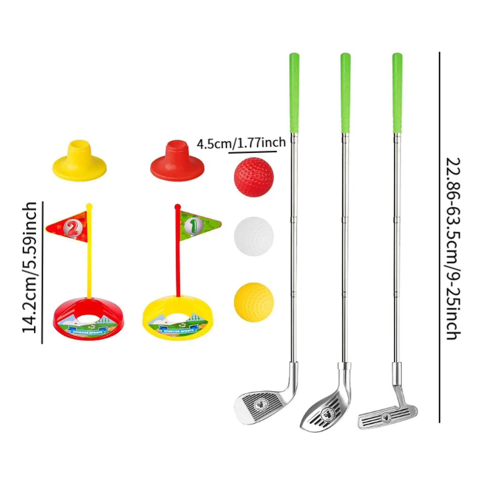 Kids Golf Practice Set Ball Game Toy Interactive Golf Club Kit for Backyard and Indoor Sports Activities