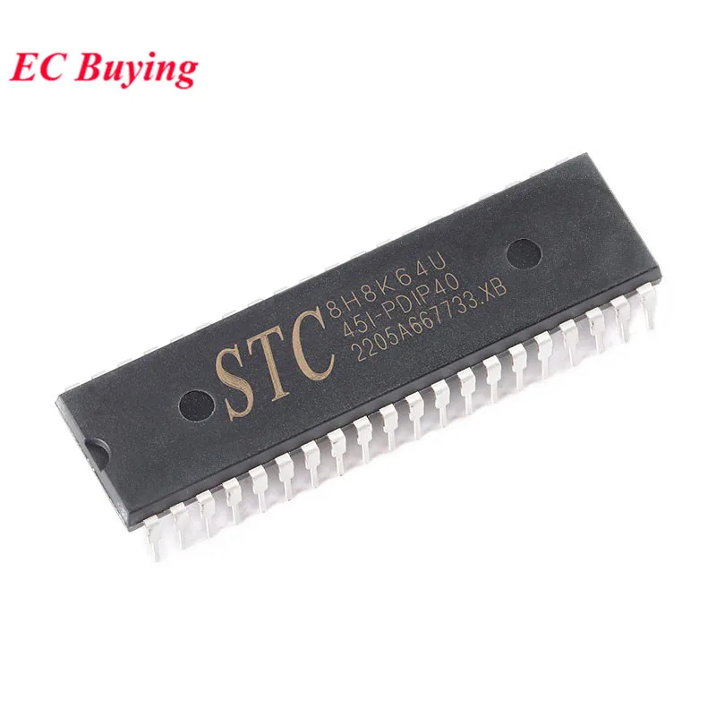 5Pcs/1pc STC8H8K64U STC8H8K64U-45I STC 8H8K64U PDIP40 Single Chip Enhanced 1T 8051 Microcontroller MCU IC Controller Chip