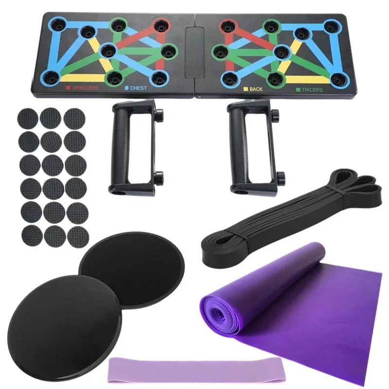 6PCS Portable Multifunctional Push-up Board Fitness and Muscle Training Device Home Workout Set Foldable Push Up Bar Resistance