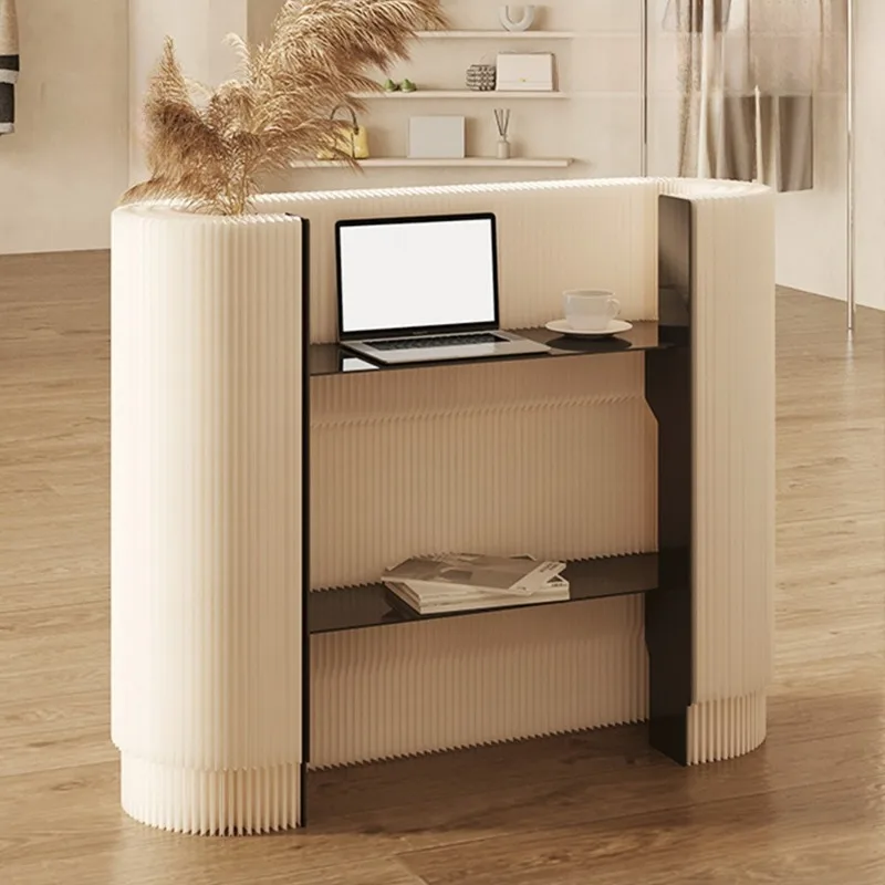 Front Desk Welcome Reception Desk Cashier Clothing Store Small Simple Counter Shopping Mall Exhibition Mobile