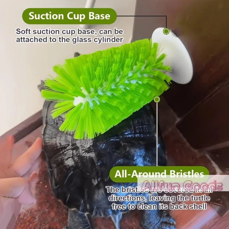 Sucker Turtle Brush Scrubber Turtle Shell Cleaning Brush Turtle Tank Decorations Turtle Feeding Ball Turtle Aquarium Ornaments view 3