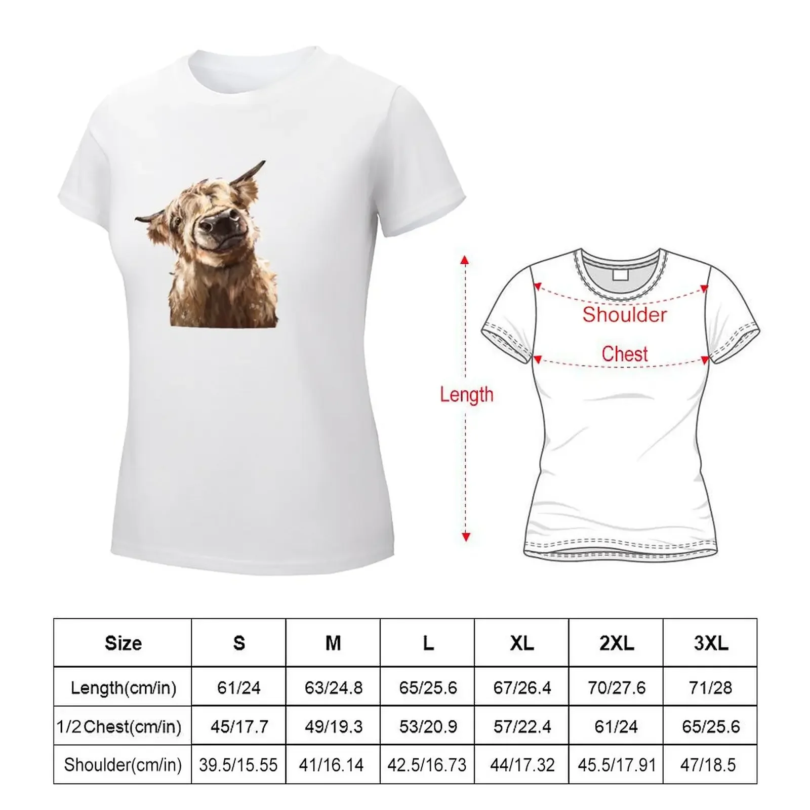 Highland Cow T-shirt summer clothes kawaii clothes lady clothes t-shirt dress for Women long