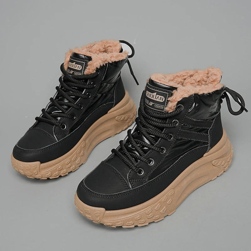 

Snow boots, winter high-top women's shoes, fleece-lined cotton shoes K6726