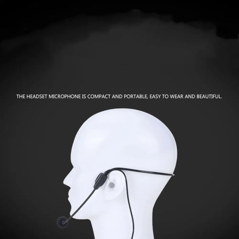 ميكروفون سماعة رأس محمول مثبت على الرأس سلكي 3.5 ملم دليل التوصيل محاضرة الكلام سماعة ميكروفون لاجتماع التدريس #3