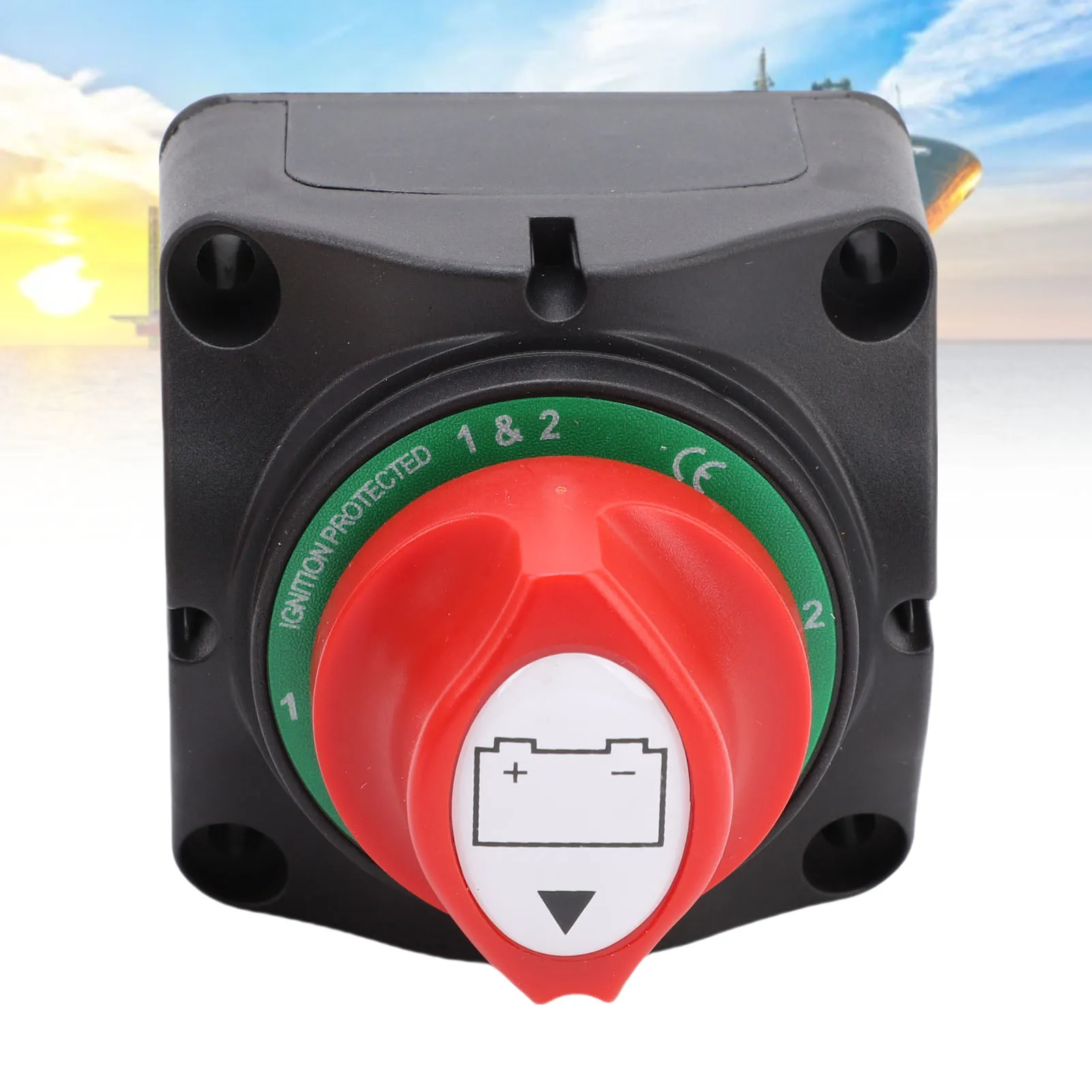 

1 2 Both Off Battery Protective Disconnect Master Cutoff Isolator ABS Plastic Casing Easy To Install for ATV UTV