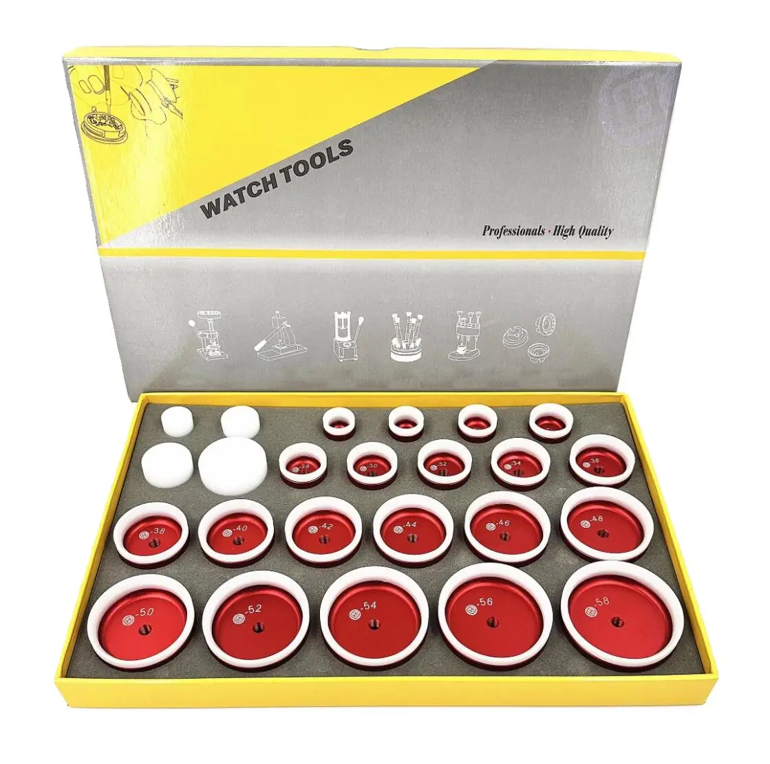 Watch Back Closer Watchmaker tools Watch Tools Pressure Repair Tool POM Case Crystal Glass Hand-tools prensa de reloj Press Dies