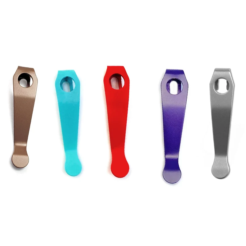 13 Color CNC Knife Titanium Pocket Clip Back Clamp For Spyderco Para3 Lightweight Dragonfly Autonomy1 Siren Manix2 LW Lil Native
