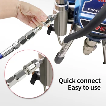 1/4 بوصة الفولاذ المقاوم للصدأ خرطوم ضغط عالي بدون هواء وصلة دوارة سريعة الإدخال 360 درجة للرش موصل أنابيب خرطوم الرش