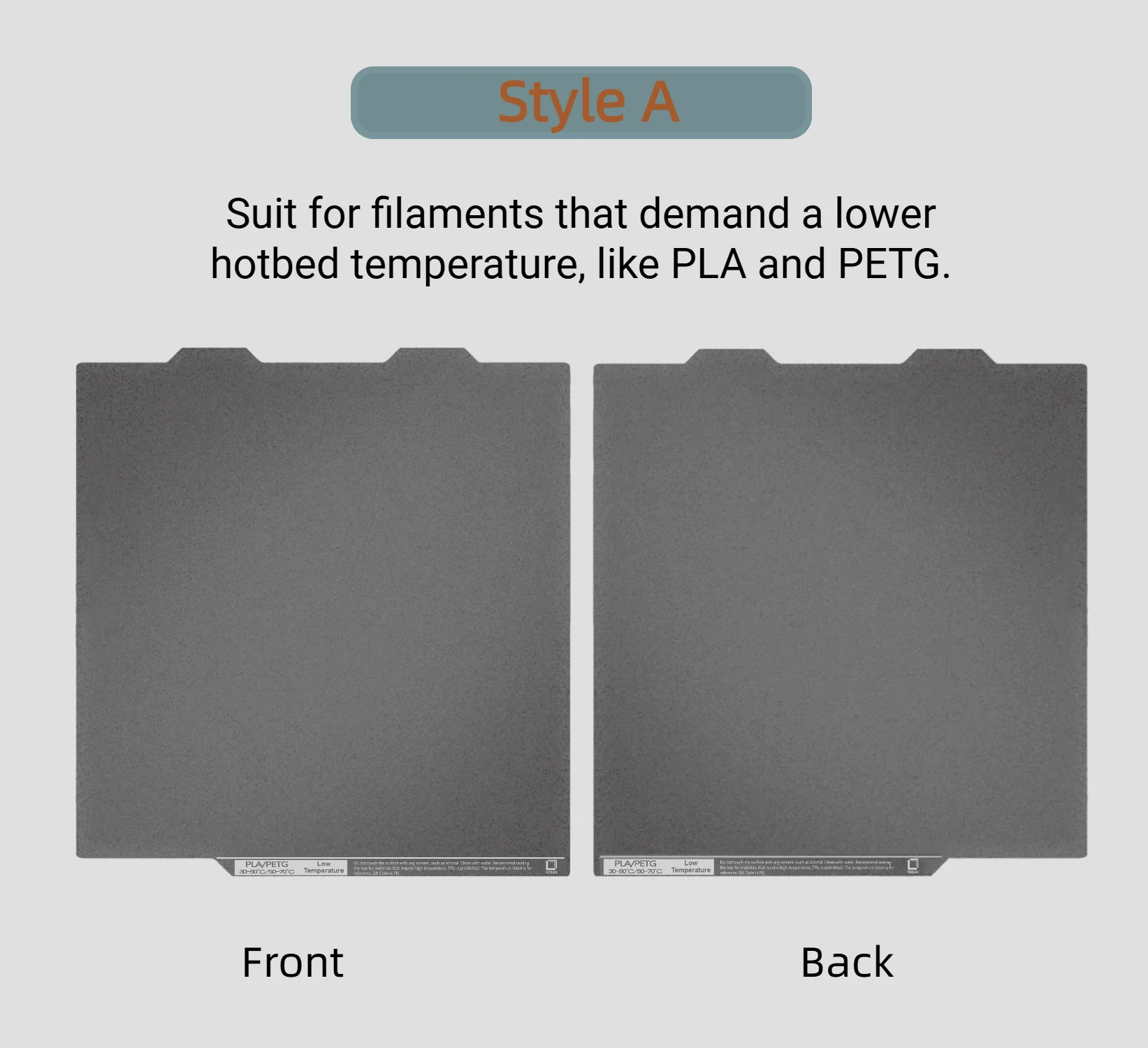 HysiPrui Plaque PEI Double Face Texturée 183.5 X 183.5 Mm – Lit Flexible Pour Bambu Lab A1 Mini – Adhérence Parfaite PLA/ABS/PETG
