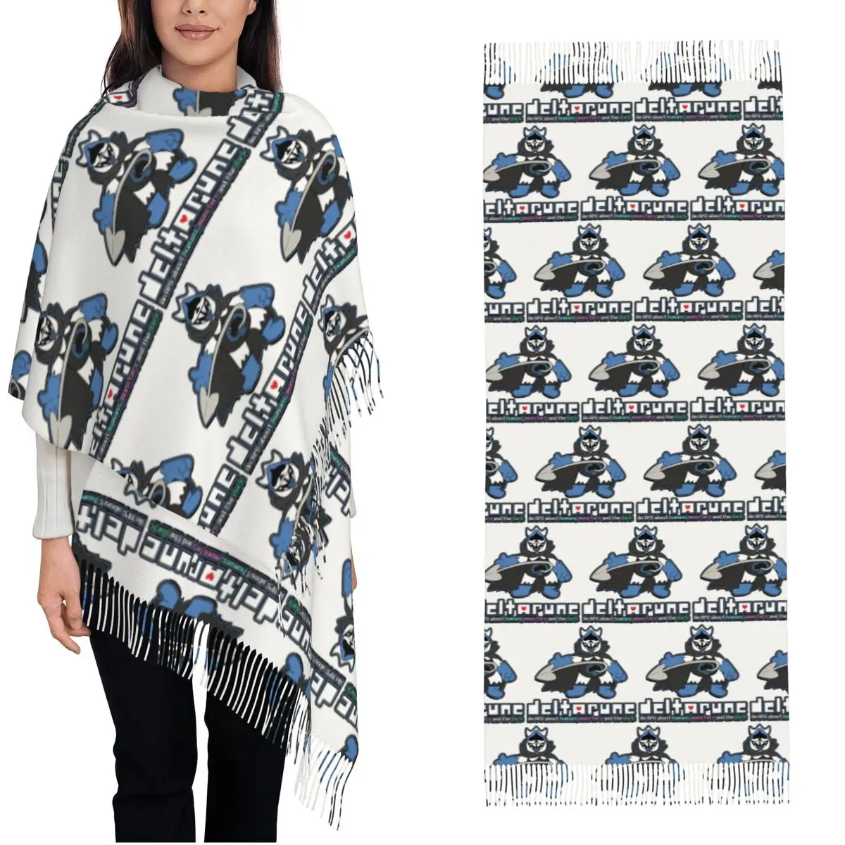 

Deltarunes шаль, женский теплый большой мягкий шарф, шаль из пашмины, шарфы