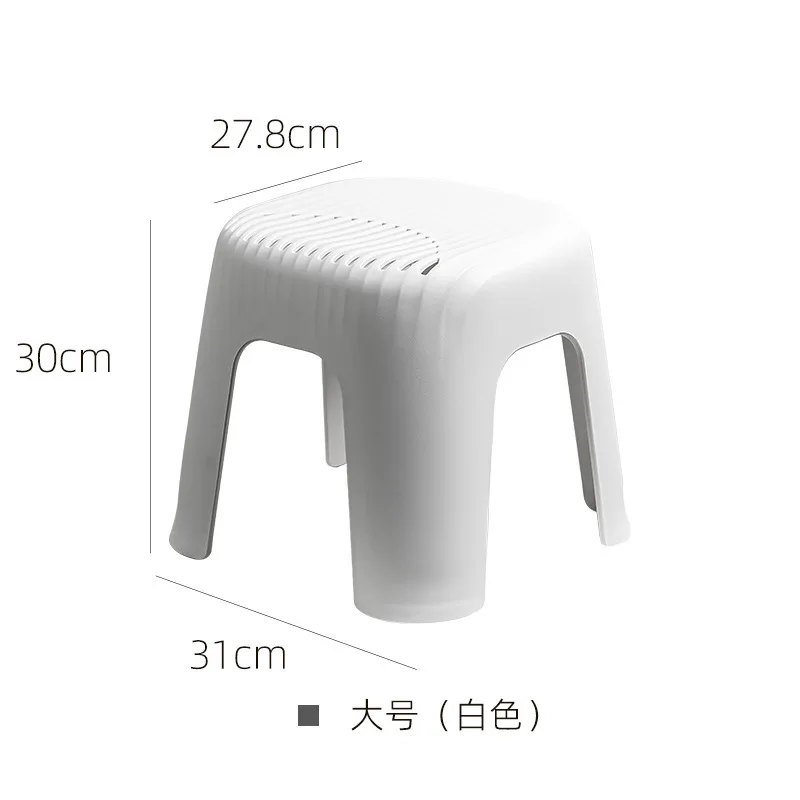 D24 Small bench pad step shoe bench home living room kitchen non-slip sturdy plastic stool