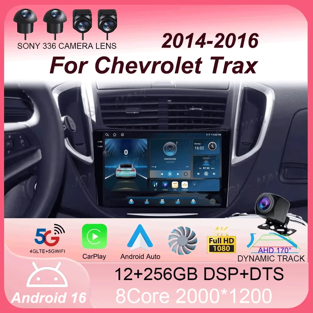 

Автомагнитола Android 16 для Chevrolet Trax 2014-2016, мультимедийный видеоплеер, автостереосистема, GPS-навигация, CarPlay, экран головного устройства