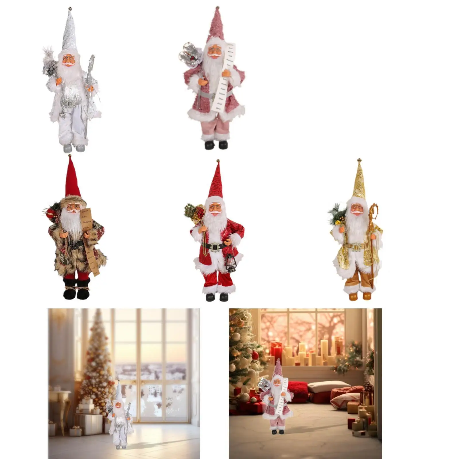 Boneka Santa Claus dekorasi Santa Claus, untuk rak meja kantor