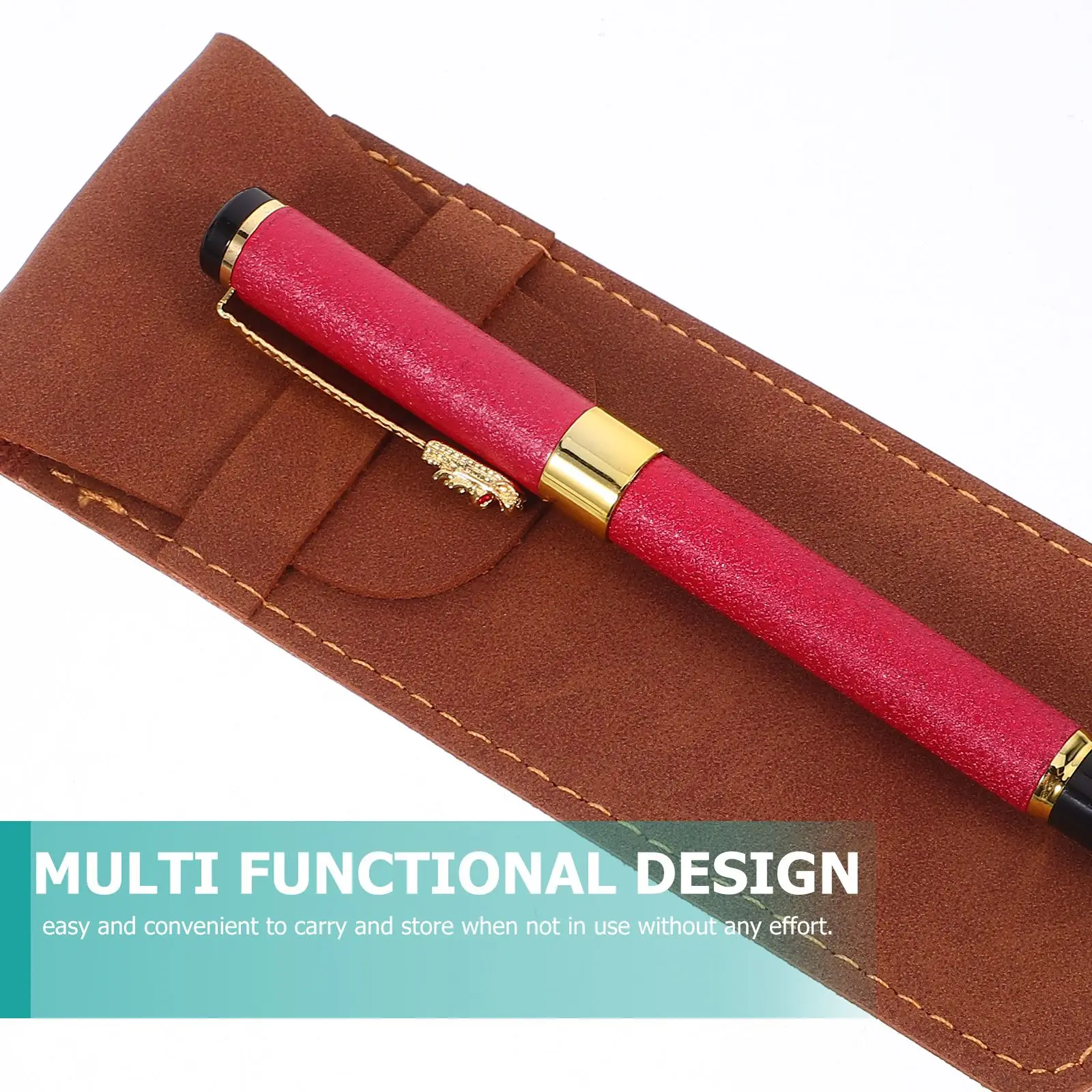 2 Pcs Pencil Case Protective Cover Color Storage Bag Holder for Journal Fountain Pouch Container Notebook Hand Pu Man