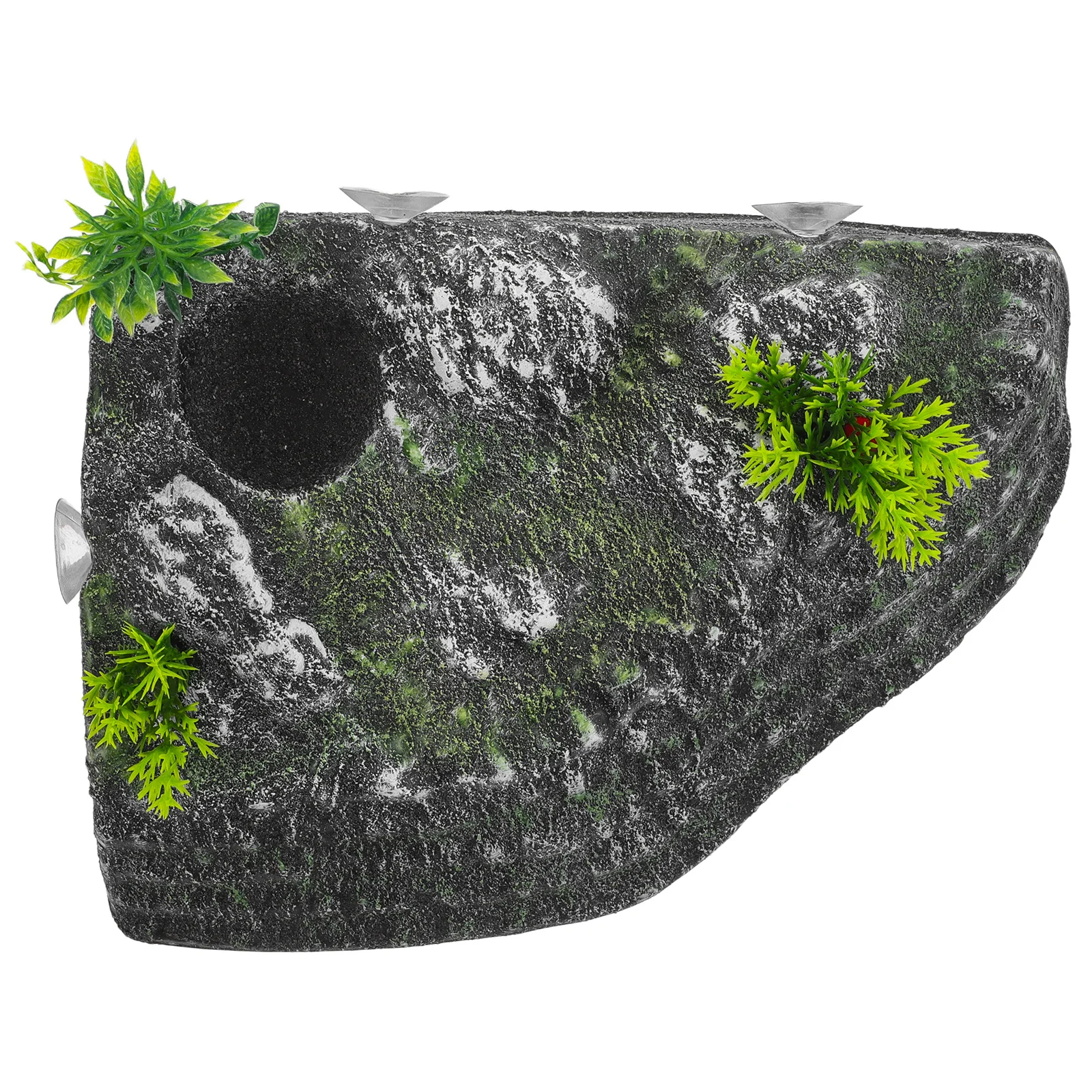 

Turtle Basking Platform Realistic Rock Landscape Decoration Climbing Ramp Reptile Resting Spot Aquarium Habitat Accessory