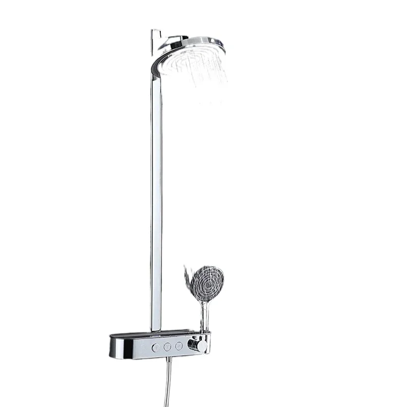 Smart thermostatic shower shower set Household air booster top nozzle Extended rack