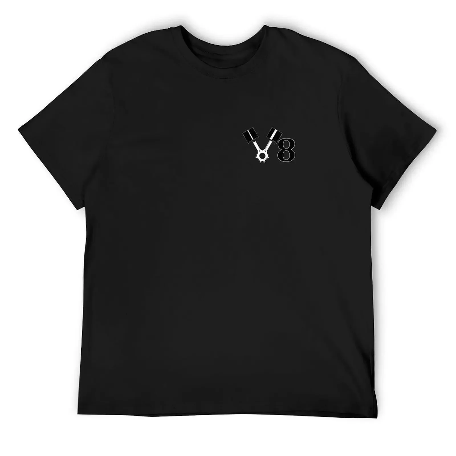 V 8-ENGINE NIGHTSHADE-V8 Logo on the left T-Shirt customs design your own oversized t shirt summer tops mens t shirt