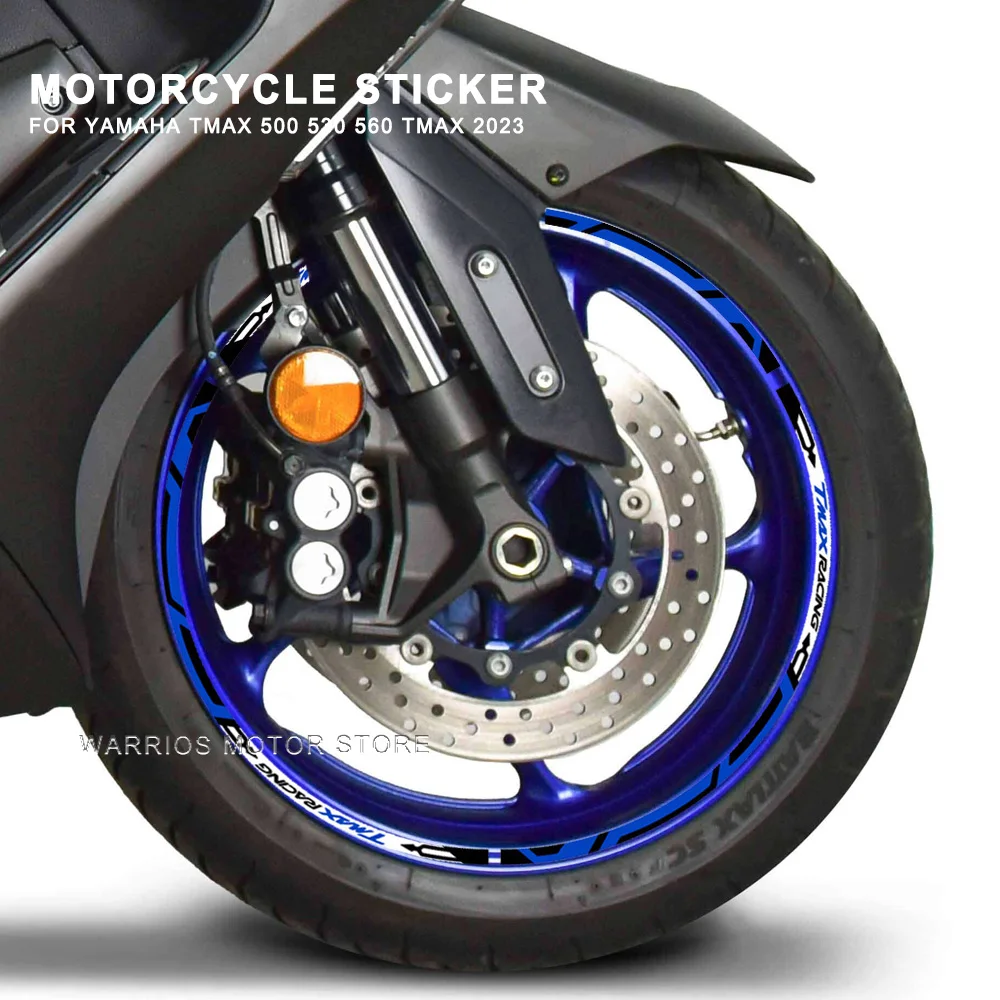 

Motorcycle Wheel Sticker Waterproof Hub Decal Rim Stripe Tape For YAMAHA TMAX 500 530 560 tmax 2023
