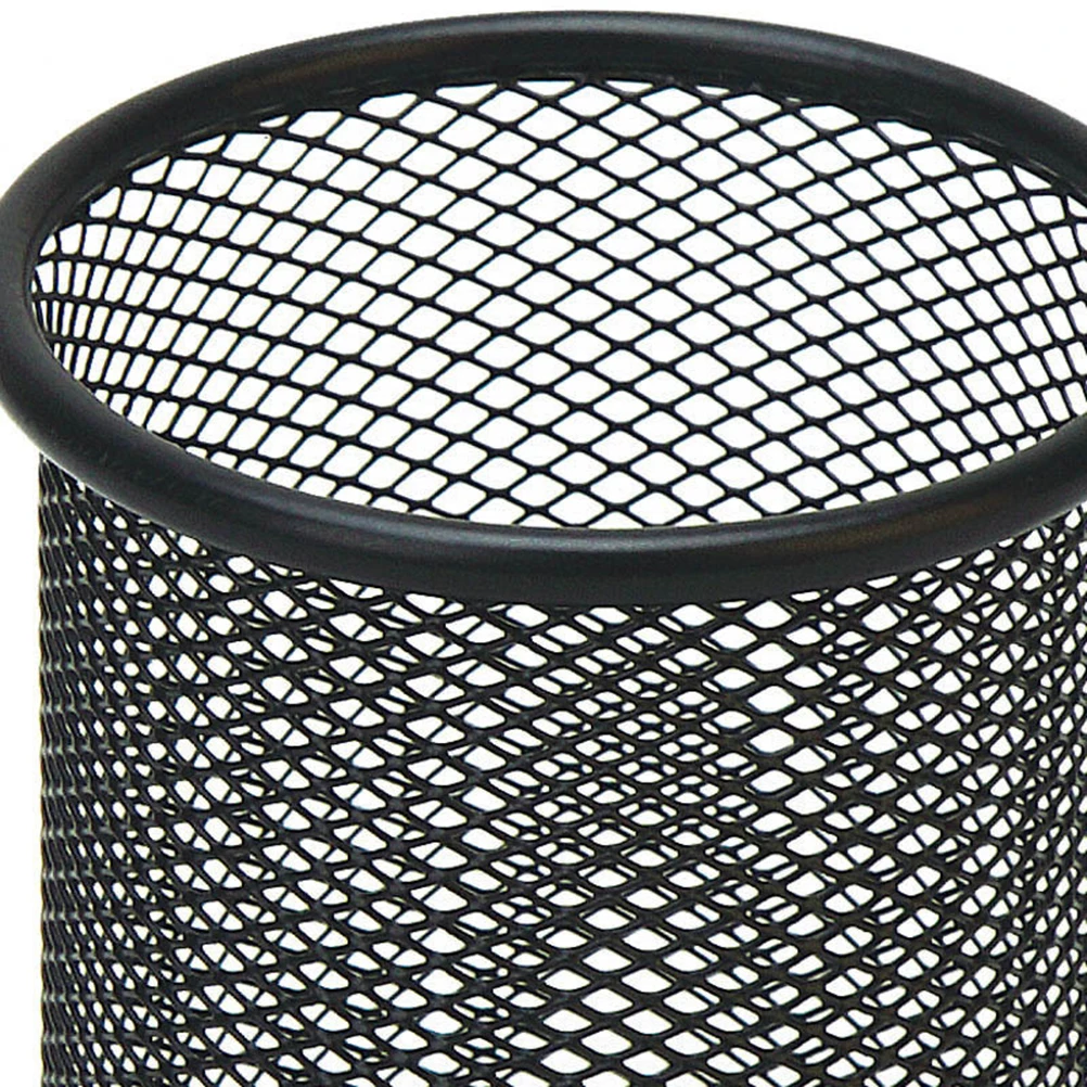

2pcs Holder Round Shaped Generic Round Shaped Mesh Metal Pen Container Set Brush Pot Desk Organizer Storage Solution