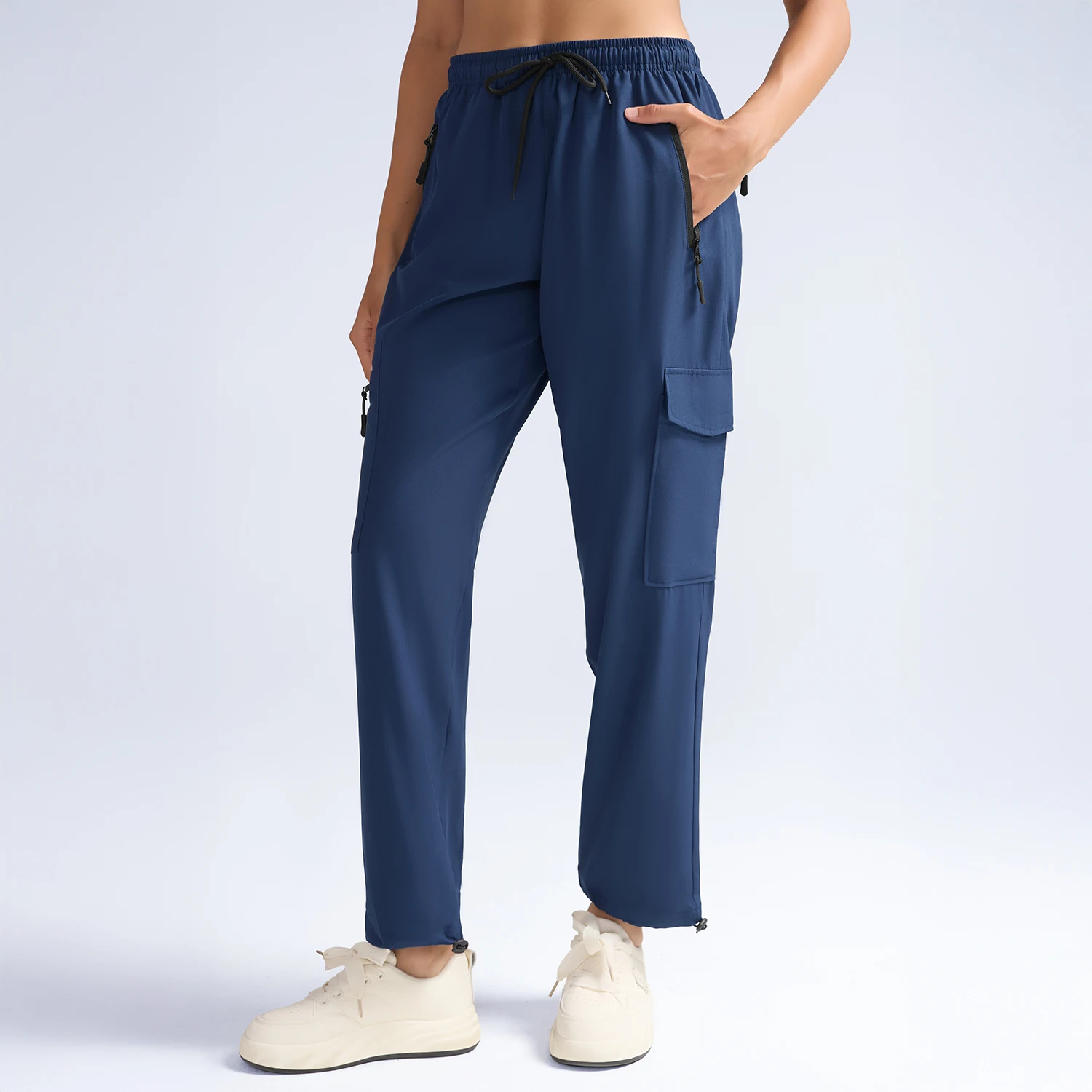 النساء جيوب سستة الرباط تشغيل الرياضة طماق ركض النساء سريعة الجافة رياضي الصالة الرياضية اللياقة البدنية Sweatpants ممارسة السراويل