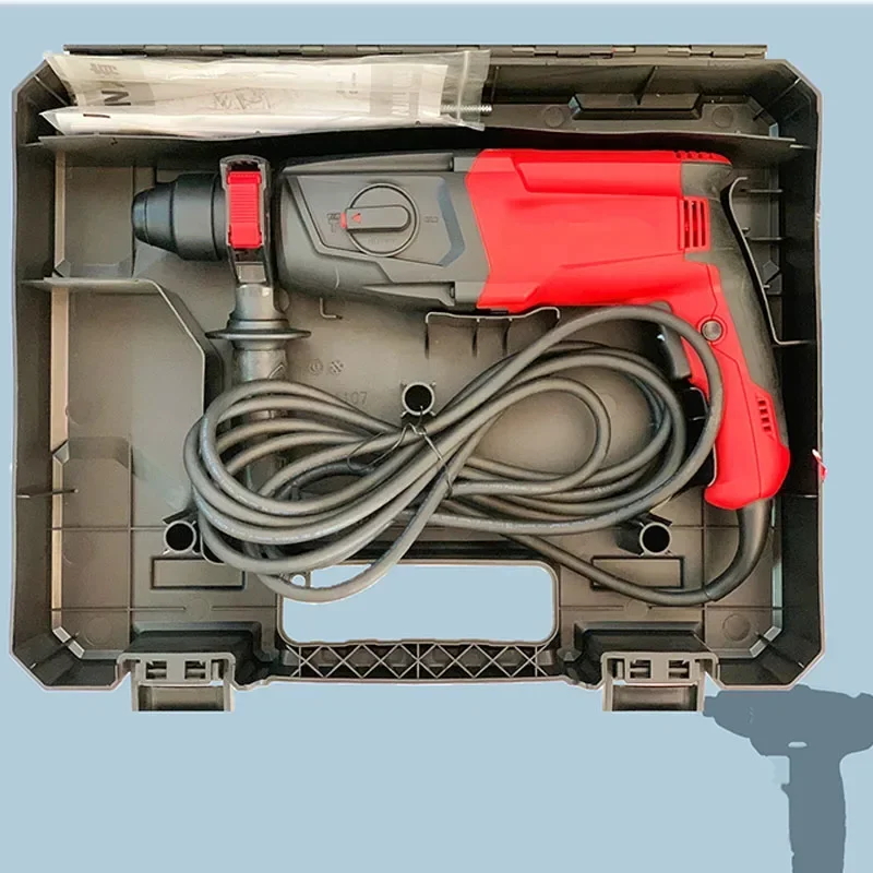 Martello elettrico leggero Regolazione della velocità da 26 mm Trapano a percussione multifunzione Trapano piatto Utensili elettrici positivi e negativi