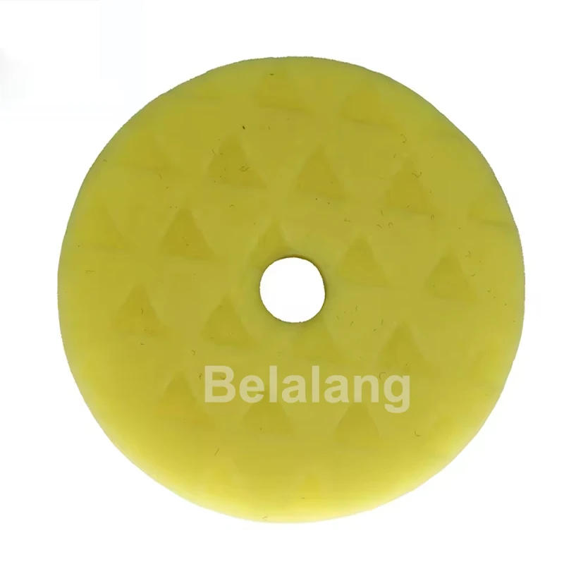 Belalang 6”Hook and Loop Rotary Foam Polishing Pad Medium Yellow