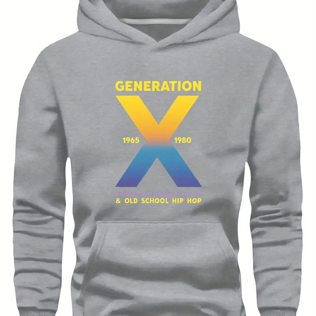 2026 Unisex Generation X Gradient Graphic Hoodie Retro Hip Hop Pullover Sweatshirt