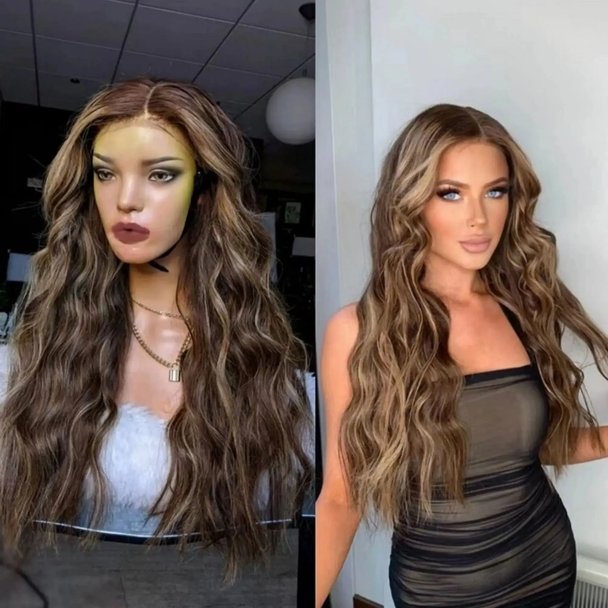 soft-deep-wave-lace-front-wig-13x4-ombre-chestnut-blonde-balayage-glueless-wigs-synthetic-hair-for-women-daily-party-cosplay-use