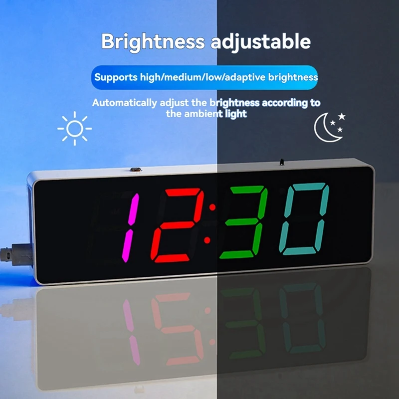 DIY Electronic Kit Digital RGB Colorful LED Alarm Clock Suite 4Digit Date Temperature Clock Soldering Project Practice