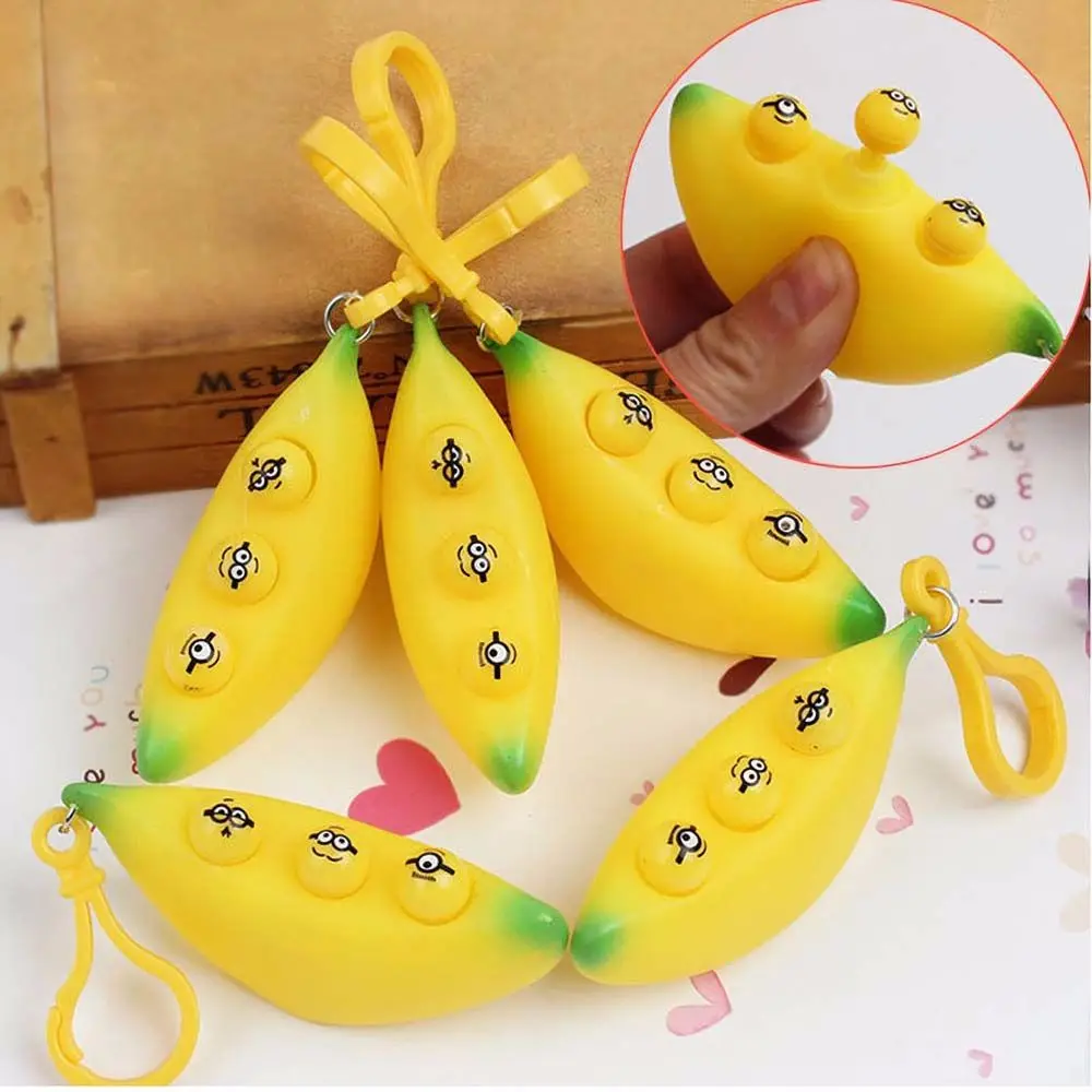 

Funny Fruit Squeeze Stress Balls Fidget Sensory Toy Stress Relief Hand Anti Stress Toy Banana Bag Pendant For Kids Gifts