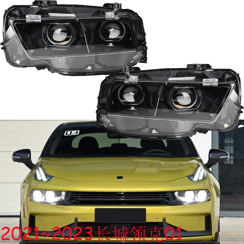 1pcs car bumper Lynk Co headlamp Greatwall Hover Lynk&Co 01 headlight LynkCo LED 2021~2023y head lamp Lynk&Co 06 fog lamp