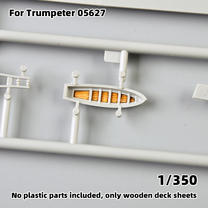 Modell-Upgrade-Teile Lasergeschnittene Holzdeckplatte mit selbstklebender Ankerkette für TRUMPETER 05627 Flugzeugträger 1/350 – Detail 2
