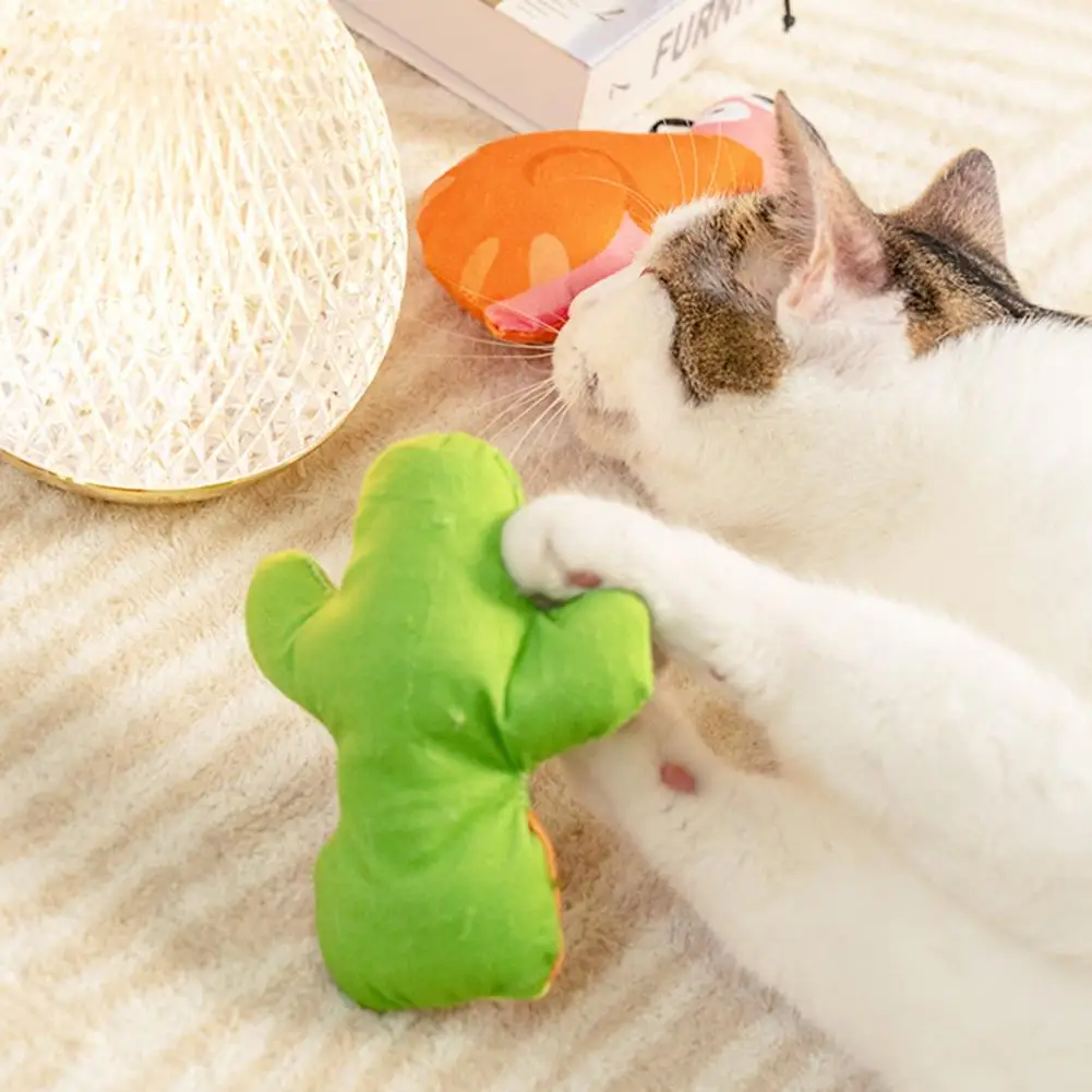 Furniture-saving Cat Toy Durable Cat Toy Durable Cute Catnip Plush Toys for Kittens Puppies Enhance Bonding Protect Mouth Reduce