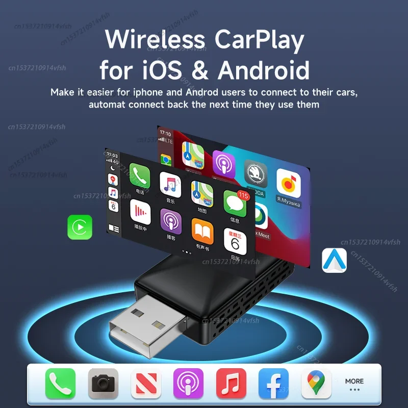 

Android Auto Wireless Adapter Newest Mini Body Smart AI Box Car OEM Wired Android Auto To Wireless USB Dongle for Toyota Volvo