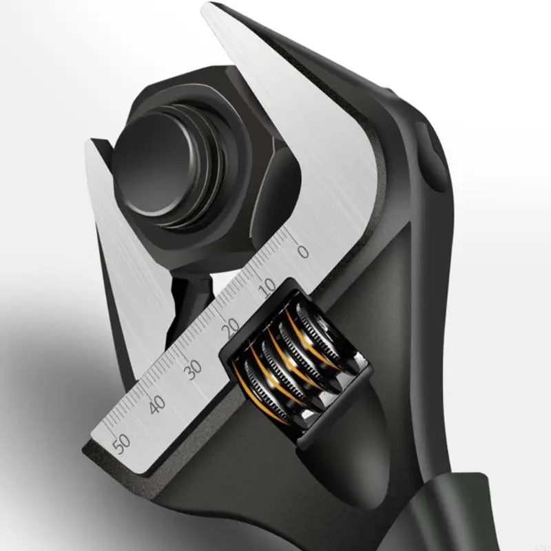 57QF Large Jaw Adjustable Wrenches Stainless Steel Spanner for Various Nut Size High Torque and Grip Alloy Steel Construction