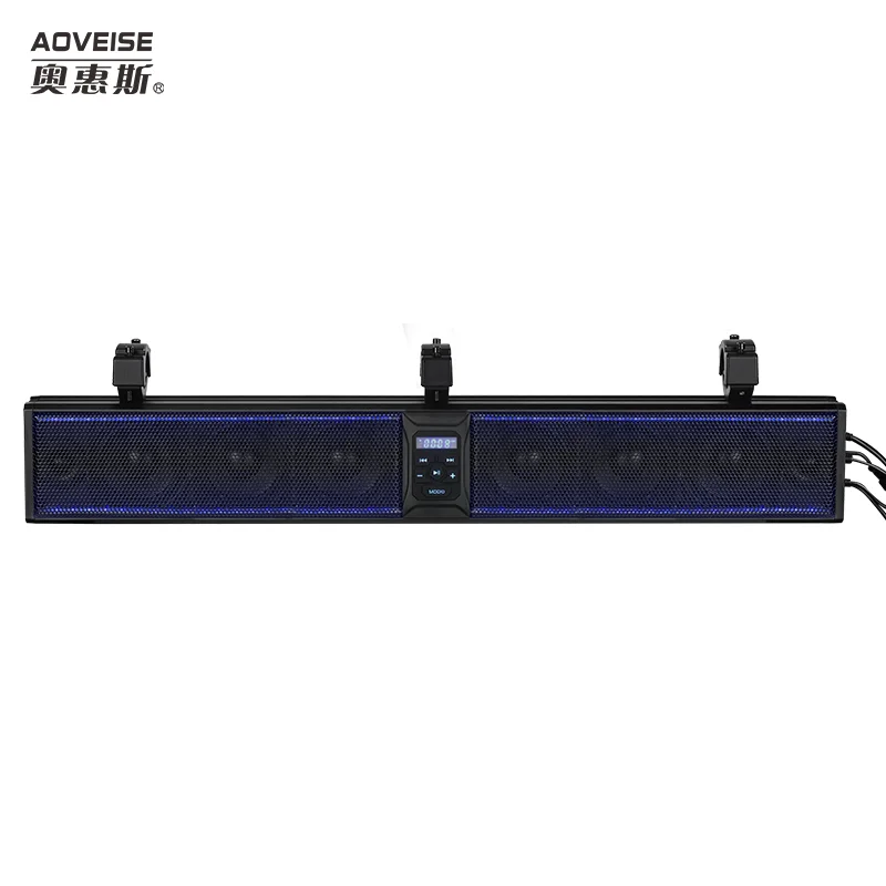 UTV Bar Sound Blue Tooth Soundbar ATV System Audio Marine Speaker Ipx6 Boat Systems Rgb Led Speakers Amplified Atv/Utv