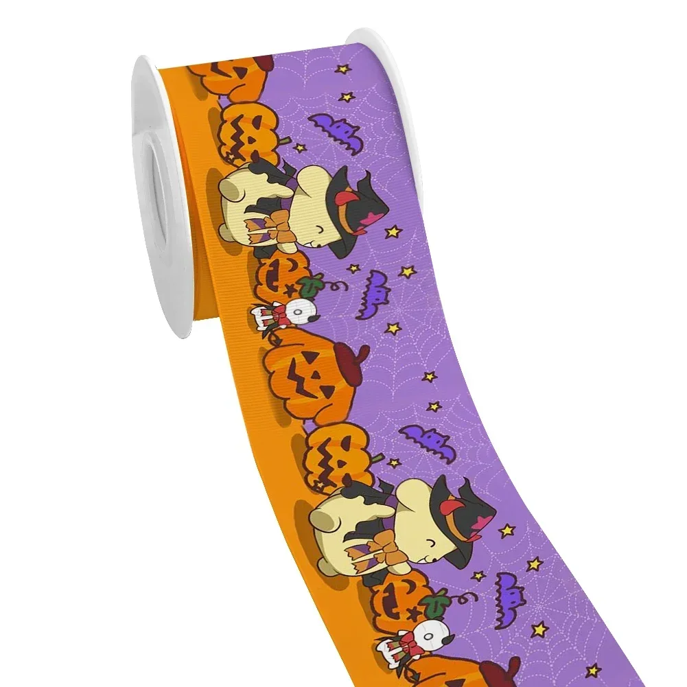 

Sanrio 50 Yards Melody Japan Kitty Kuromi Halloween Design Printed Grosgrain Satin Ribbon for Gift Wrapping Hair Bow