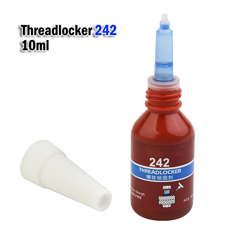 1Pc 10ml 242 Medium Strength Threadlocker Blue Locker Anaerobic Glue Quick Fixing Tool For Locking Sealing M6 To M20 Thread Tool