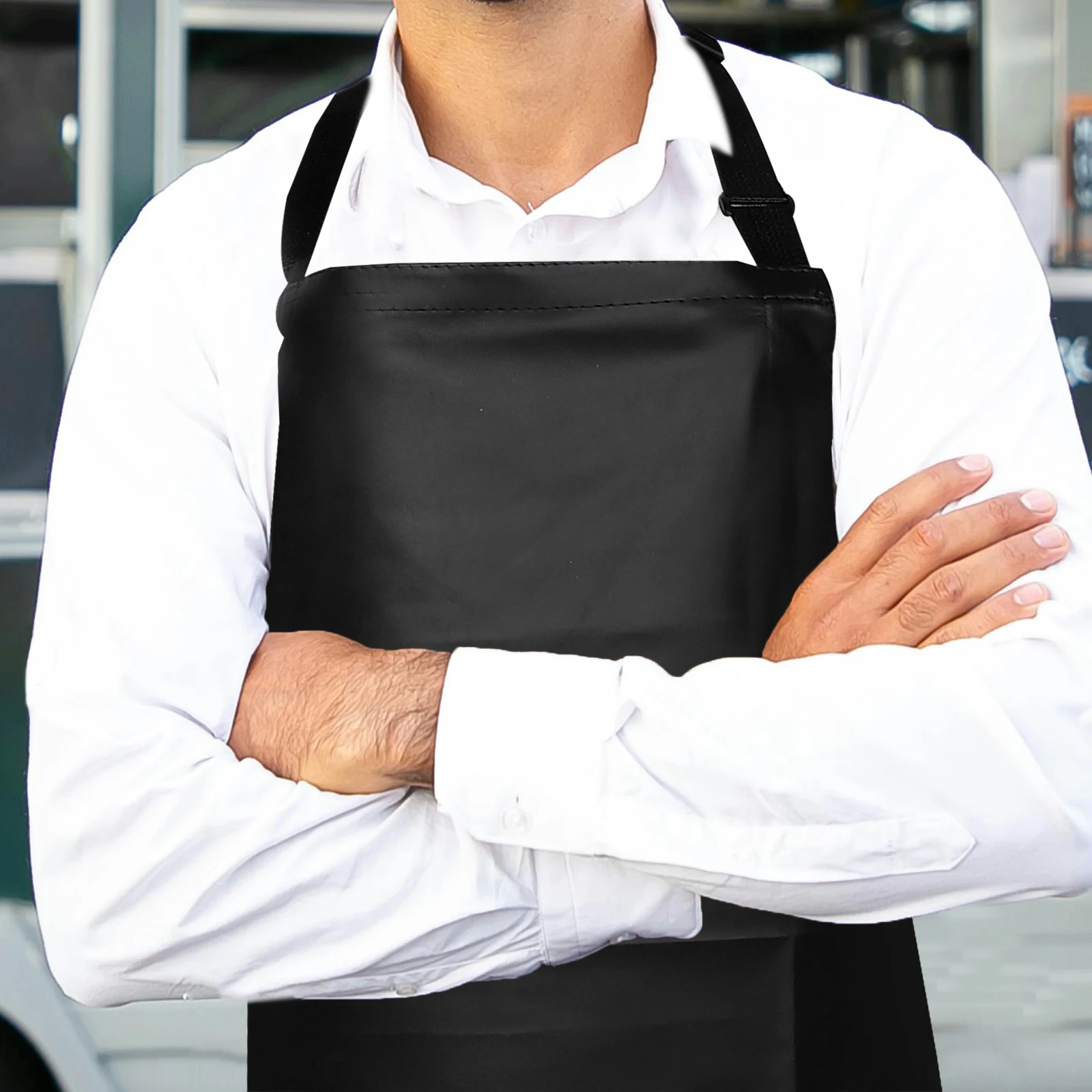 

Apron Waterproof Oilresistant 69x98cm Adjustable Kitchen Cleaning Pu Stain Protection Chef Butcher Barber Housekeeping