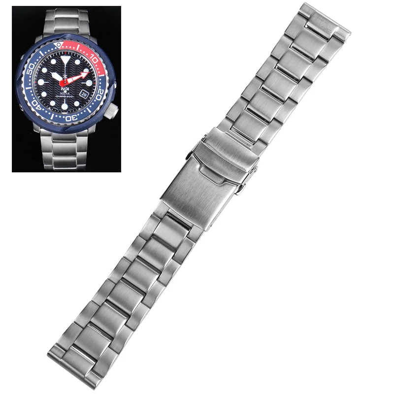 Bracelet de montre en acier inoxydable pour hommes, 22mm, métal solide, pour Seiko SRPC63J1 SNE498 SNE533 SNE537 SNE518