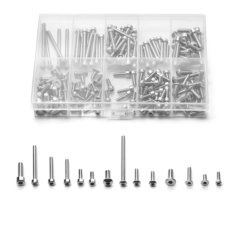 RC Car 180pcs Stainless Steel Screw Kit for Traxxas Slash 4x4 Short Course Truck Rustler Axial Hsp Hpi Arrma Redcat Rc Truck