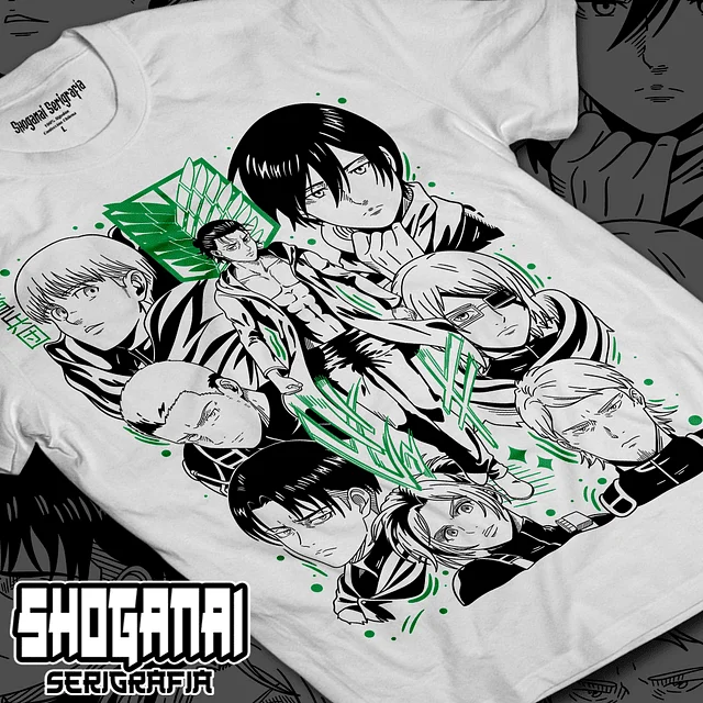 Legión de Reconocimiento - Shingeki No Kyojin  Attack On Titan Unisex Anime T-Shirt 100% Cotton Manga Tee