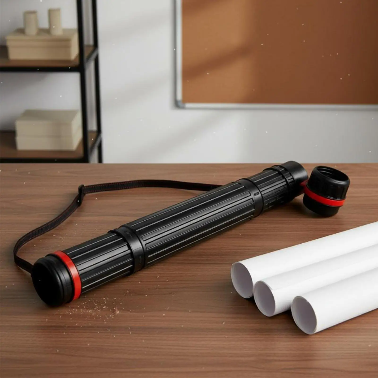 Expandable Drawing Tube Water-Resistant-Resistant Extending Art Tube Twist Locking Mechanism Architectural Drawing Holder for