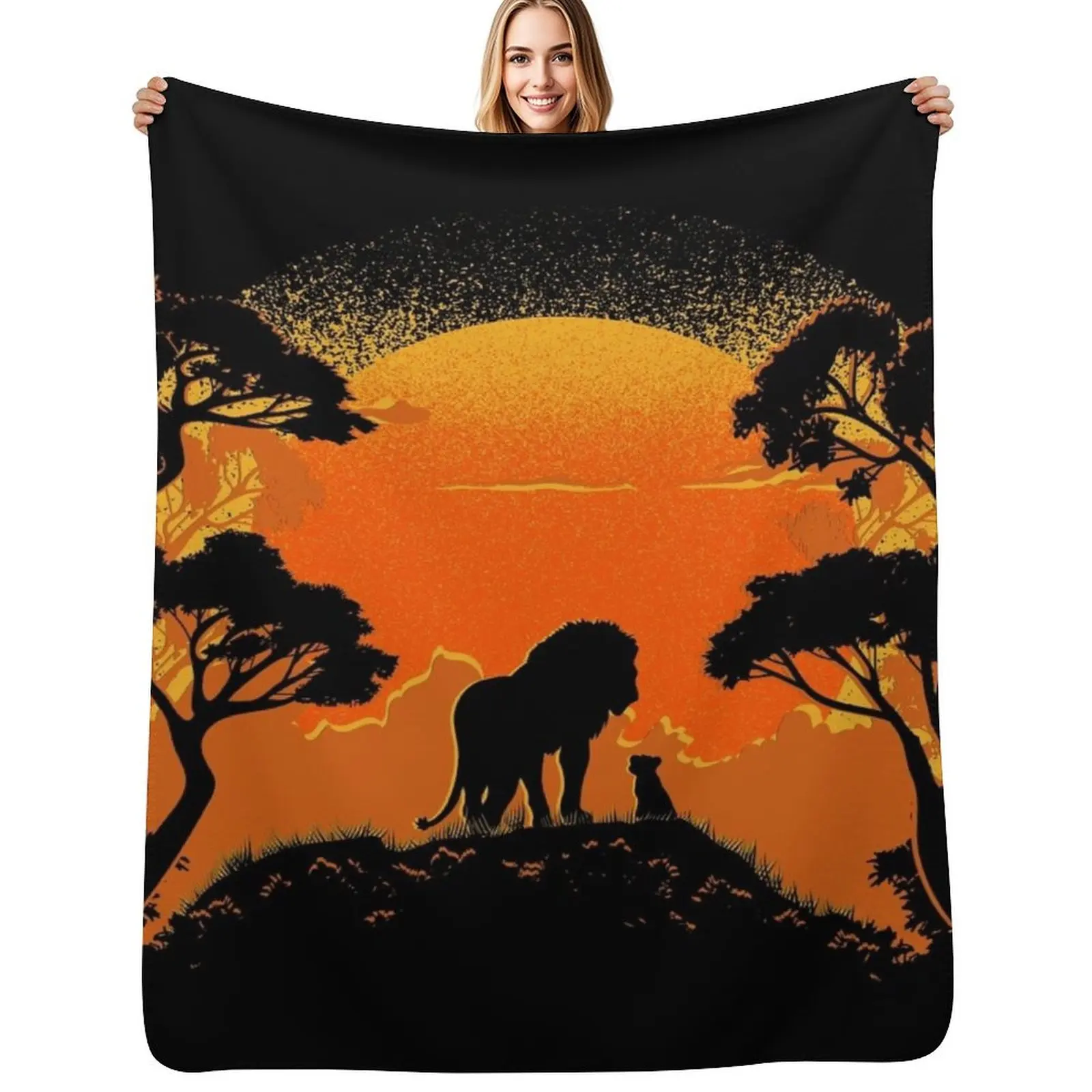 Father and Son Throw Blanket Flannel Fleece Soft Warm Throw Blanket