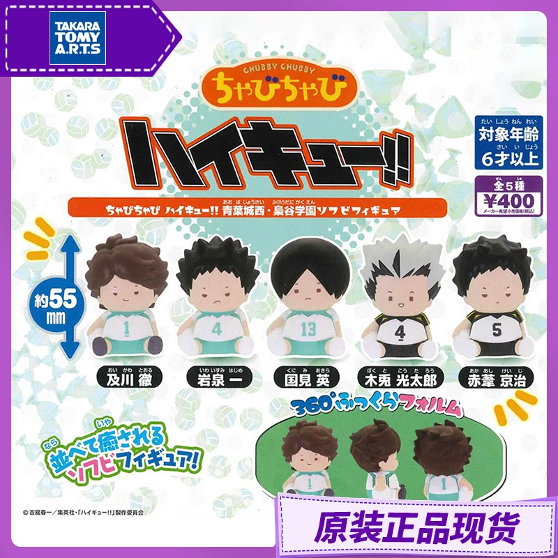 

Haikyuu!! Gashapon Q Version Bean Eye Figurines: Aoba Johsai & (Karasuno) Collectible Doll Ornaments