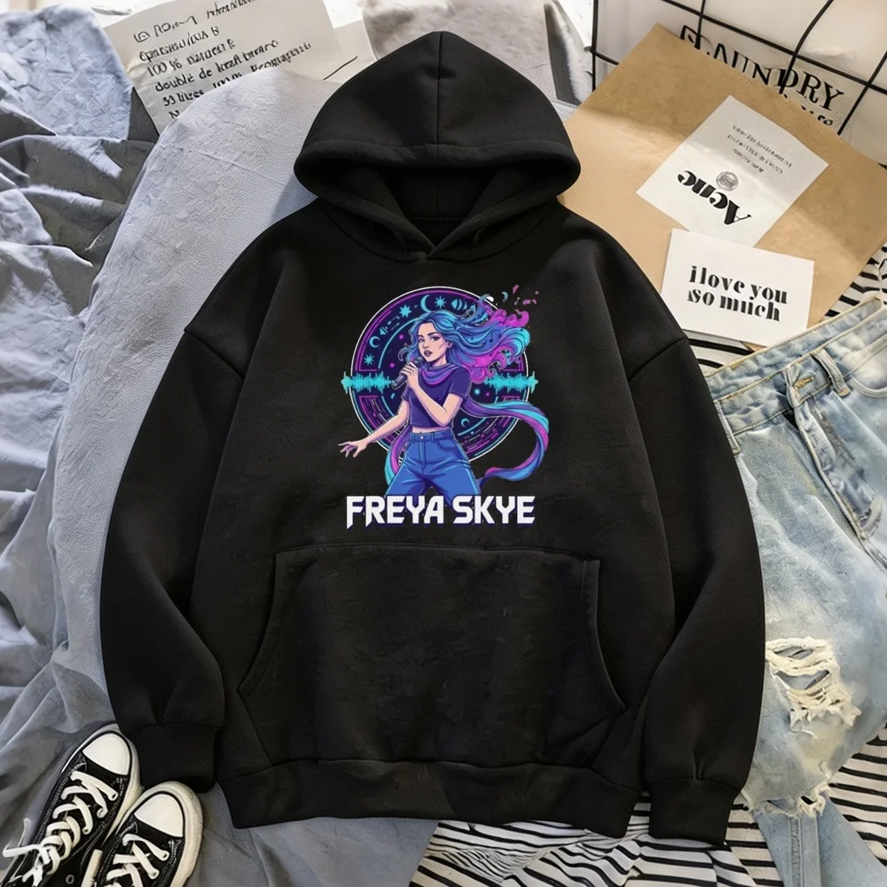 Freya Skye sweatshirt anime sweatshirt cartoon 2026 hip hop harajuku male Pockets