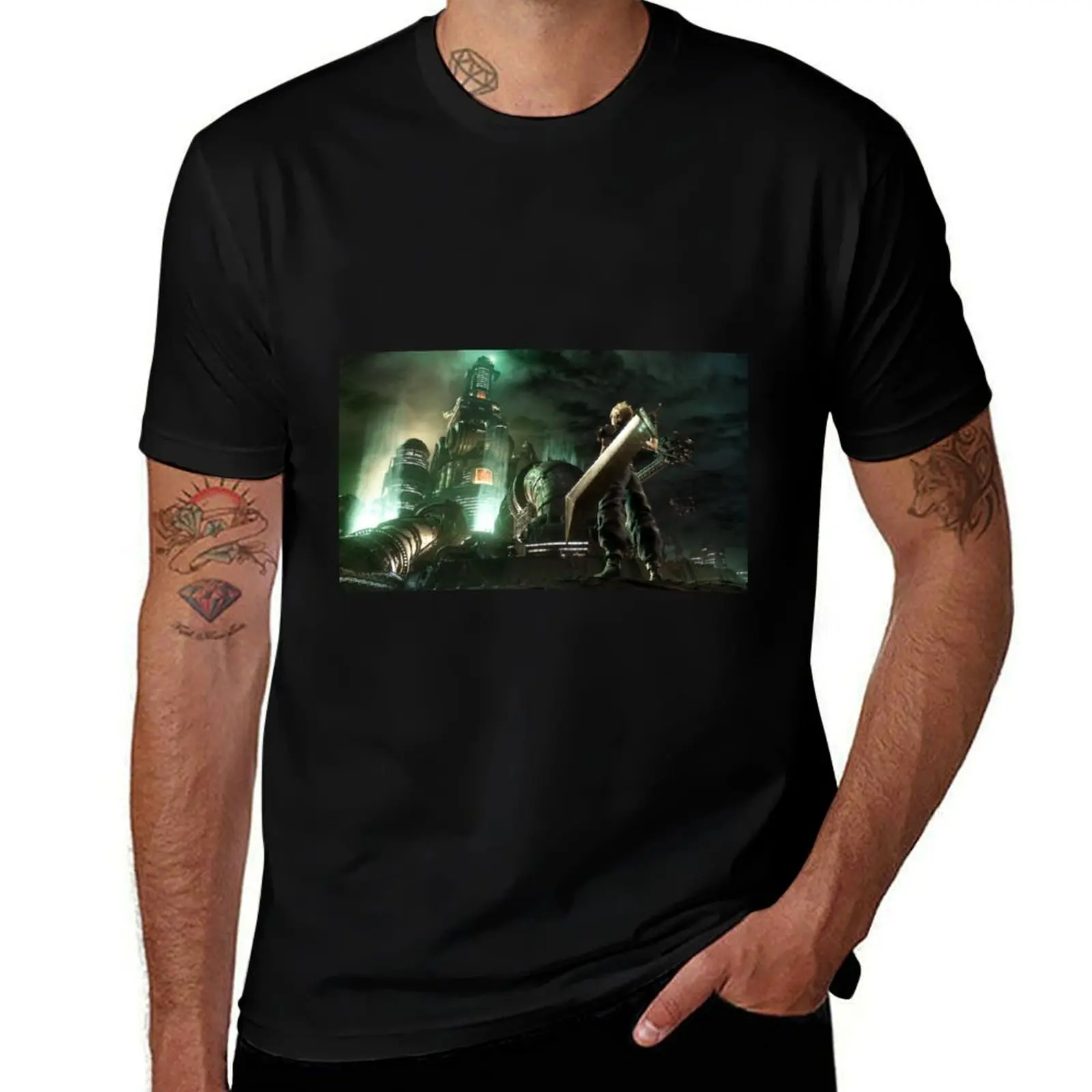 Cloud Strife VS ShinRa [Remake] T-Shirt Holiday Casual Short Sleeve Top T-Shirt